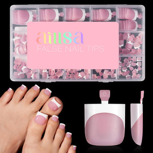 AILLSA frances-dedos-pie: pedicura rapida con uñas francesas