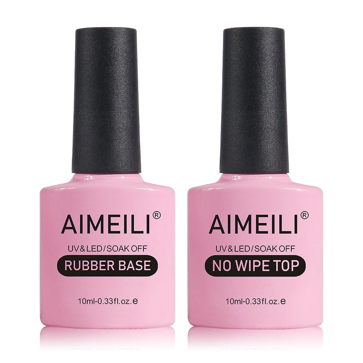 AIMEILI Base Rubber Gel en botella: aplicación suave para uñas naturales.