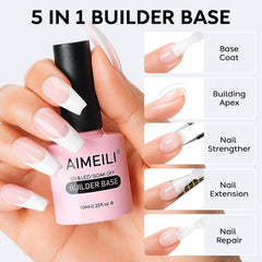 AIMEILI gel builder aplicación de capas finas mejora adherencia