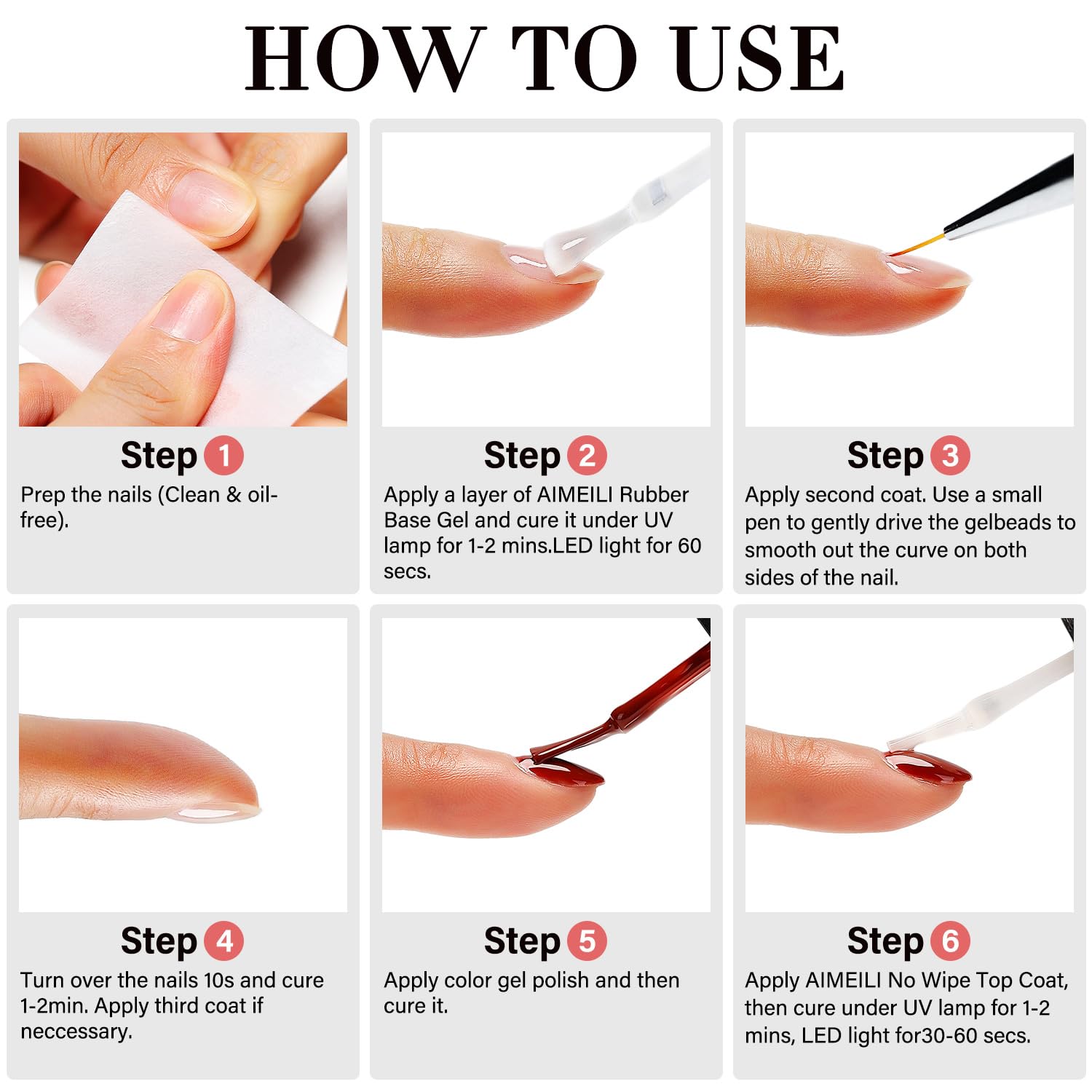AIMEILI Protección para uñas naturales, imagen de uñas más fuertes.