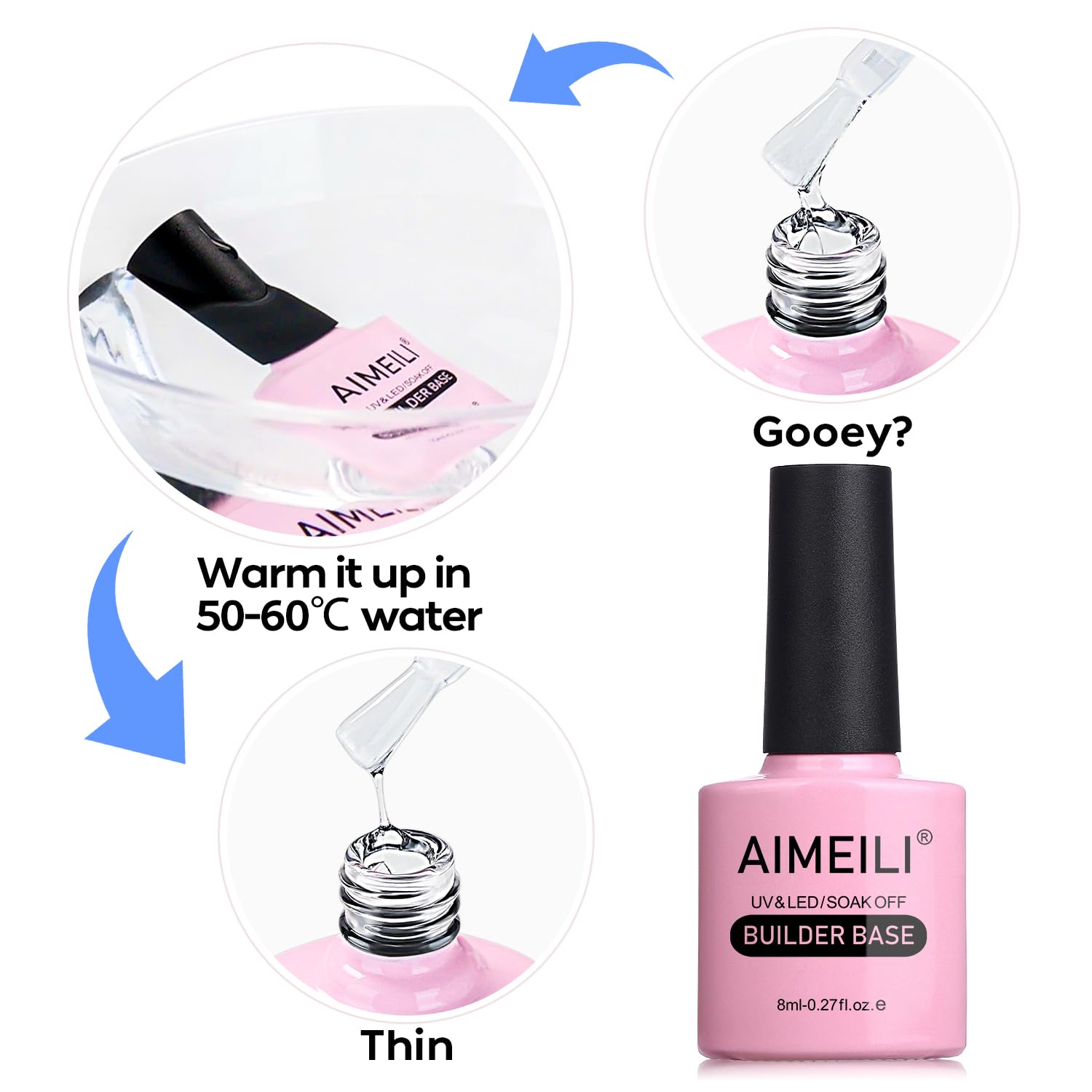 AIMEILI ideas para arte de uñas en casa con gel builder