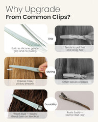 AIMIKE clip de pelo 4.8 pulgadas con diseño curvado para ajuste cómodo.