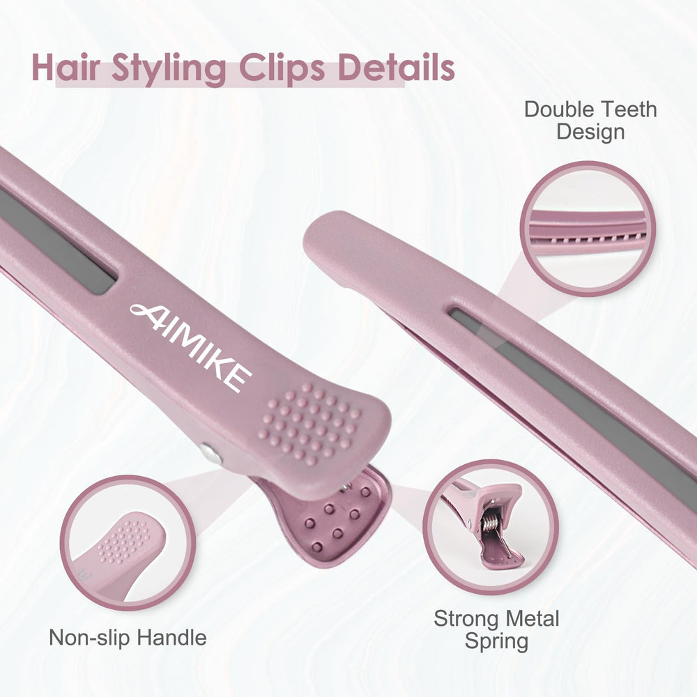 AIMIKE Clip con Silicona: ideal para secador, rizos y secciones.