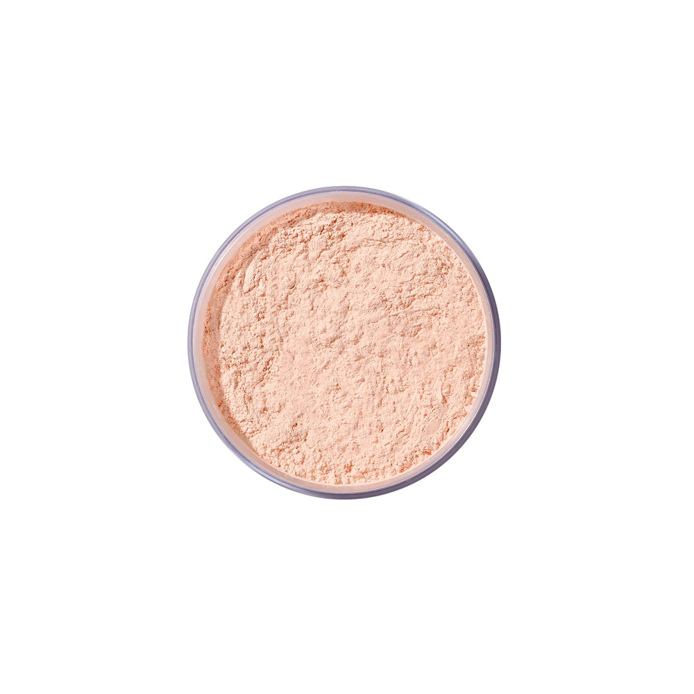 Airspun polvo suelto efecto cero brillo para piel fresca y mate.