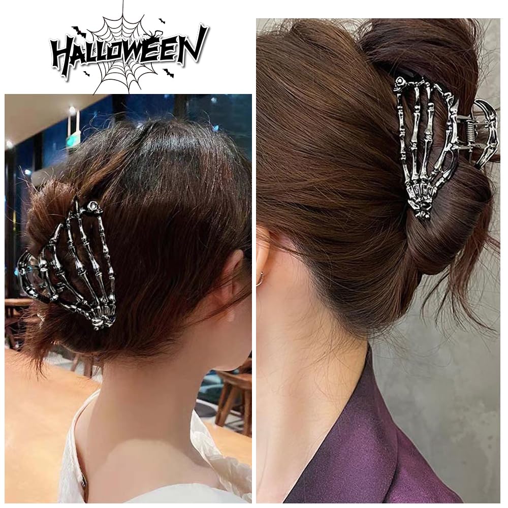 Pinza AIUPUOC cráneo esqueleto Halloween, look temático.