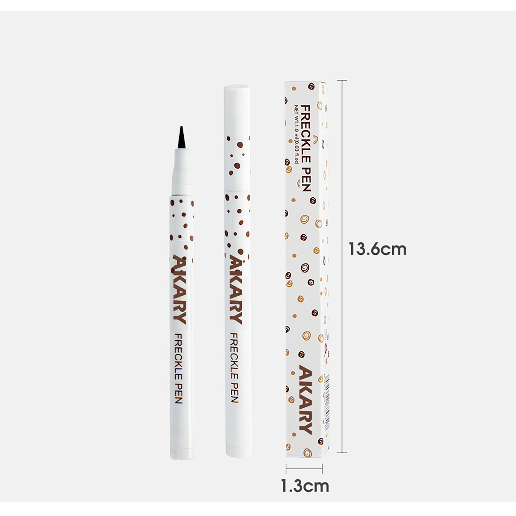 AKARY pluma de pecas con efecto discreto para un acabado sutil.