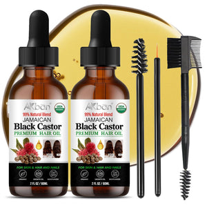 AKBAN Aceite de ricino negro jamaicano en bote para crecimiento capilar