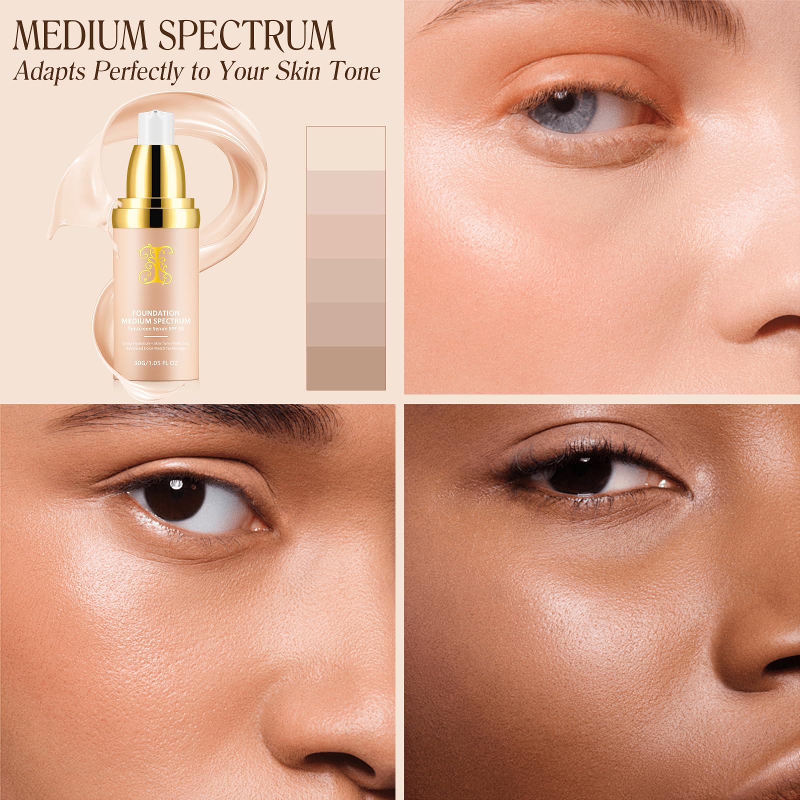 Akeeronn Duración larga y resistente al agua: maquillaje que se mantiene sin retoques.