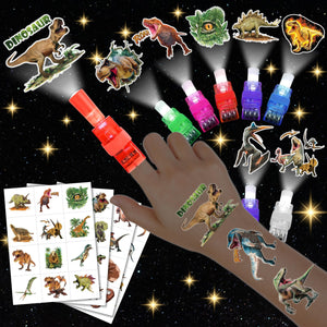AKRMABEUP dinosaurio luces dedos para fiesta y juego nocturno