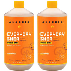 Alaffia Everyday Shea Bubble Bath botella, limpieza suave para piel sensible
