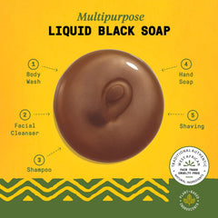 Alaffia jabón negro africano, champú suave para cuero cabelludo sensible.