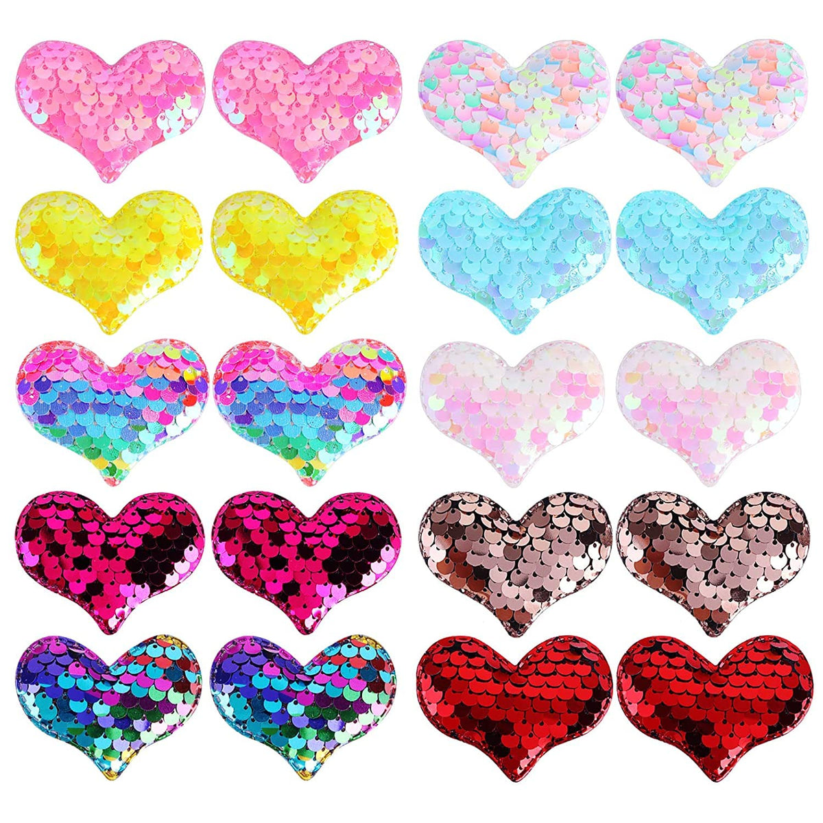 Pinza AlamnoFu en forma de corazón rosa con brillo, ideal para peinados diarios