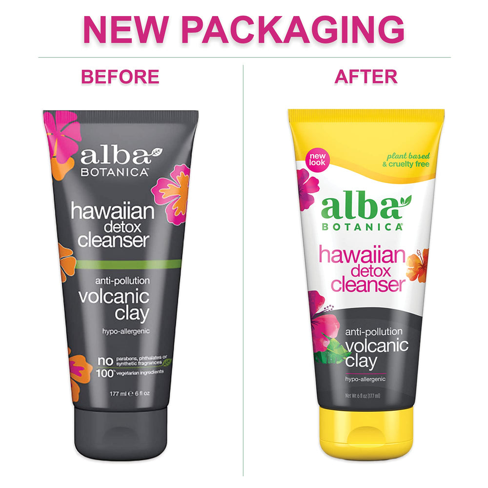Detox de Alba Botanica con arcilla volcánica ofrece limpieza profunda.