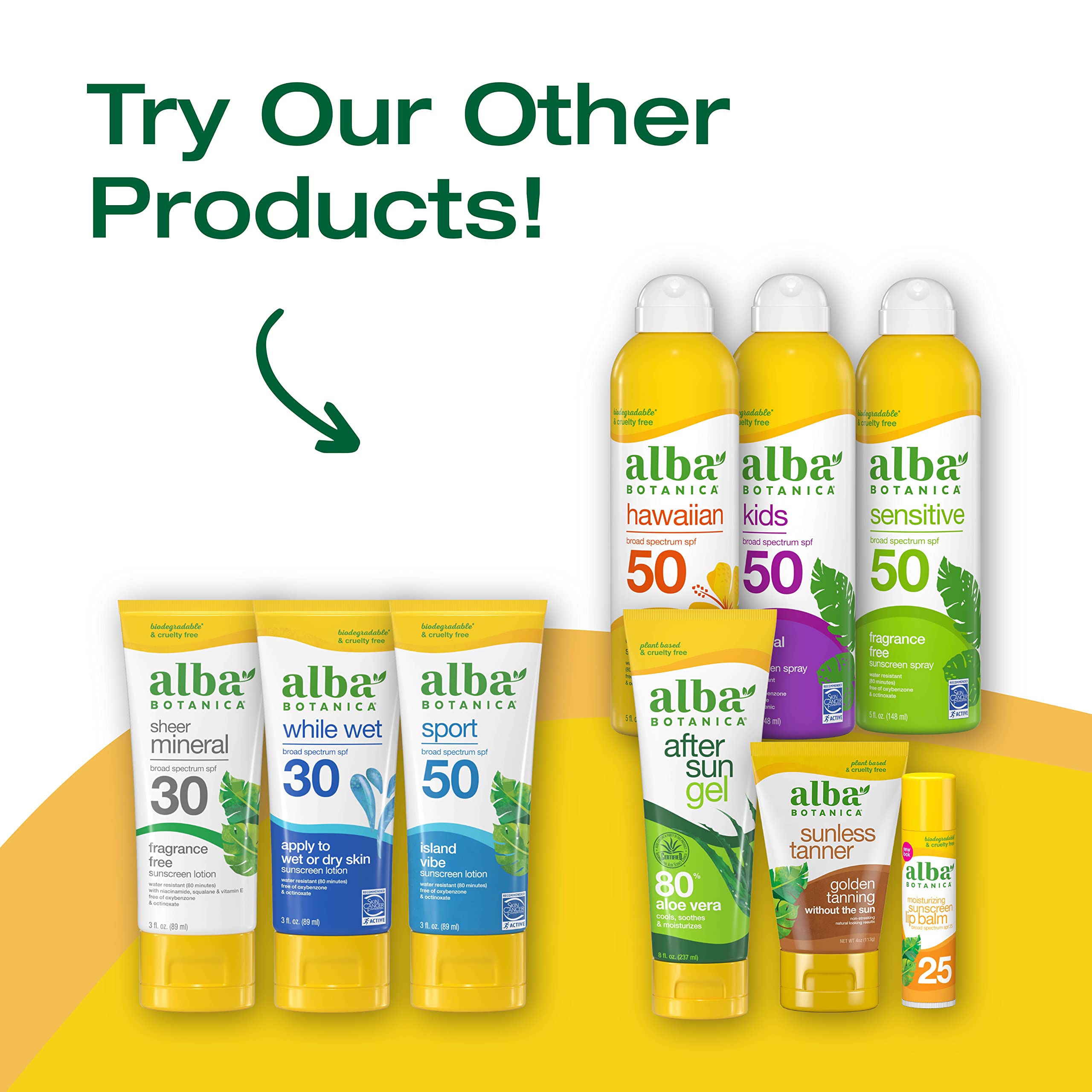 Alba Botanica envase de 3 oz cómodo para viajar