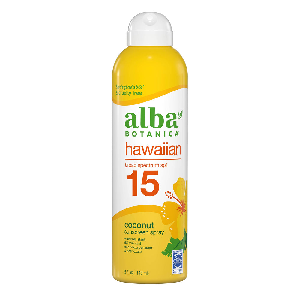 Alba Botanica protector solar en spray con coco para rostro y cuerpo