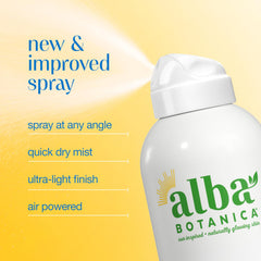 Alba Botanica protector solar resistente al agua hasta 80 minutos.