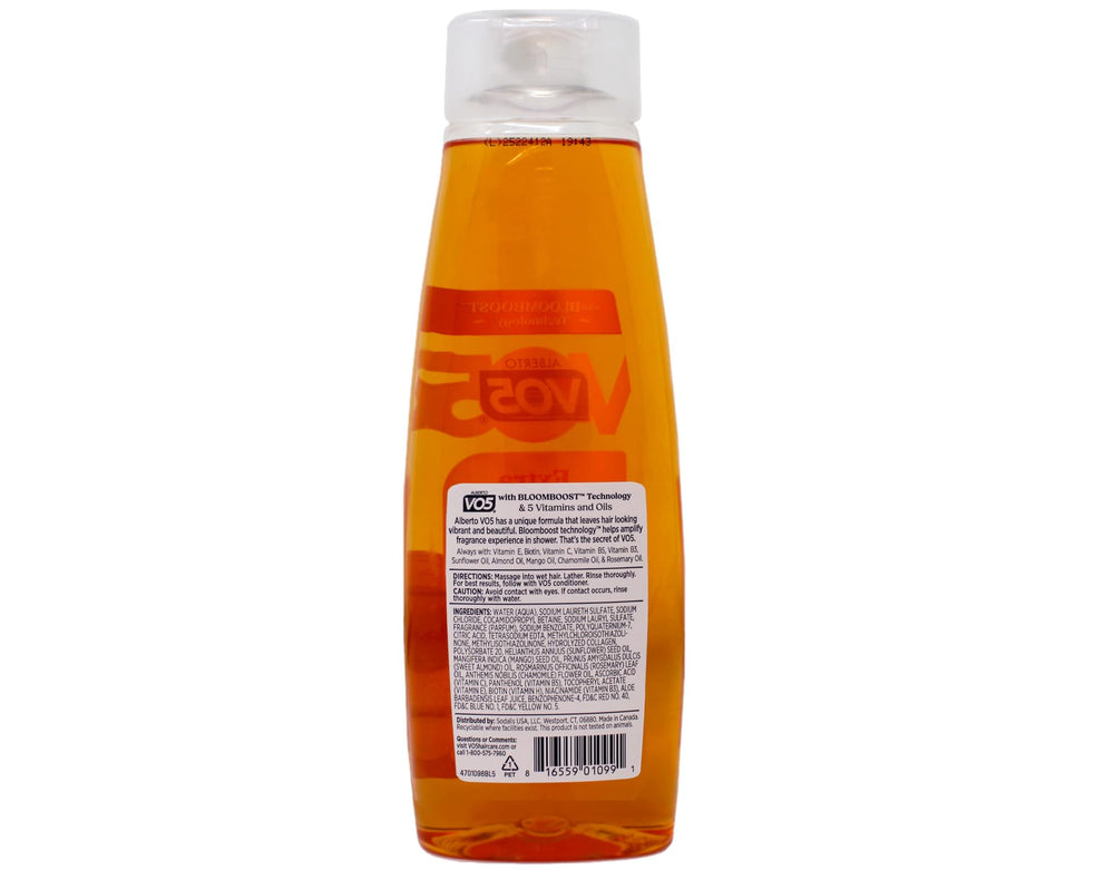 Alberto VO5 shampoo volumen extra, enjuague suave deja cabello con cuerpo.