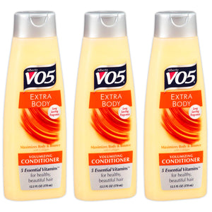 Acondicionador Alberto VO5 Extra Body en botella, aporta volumen y manejo suave para cabello ligero.