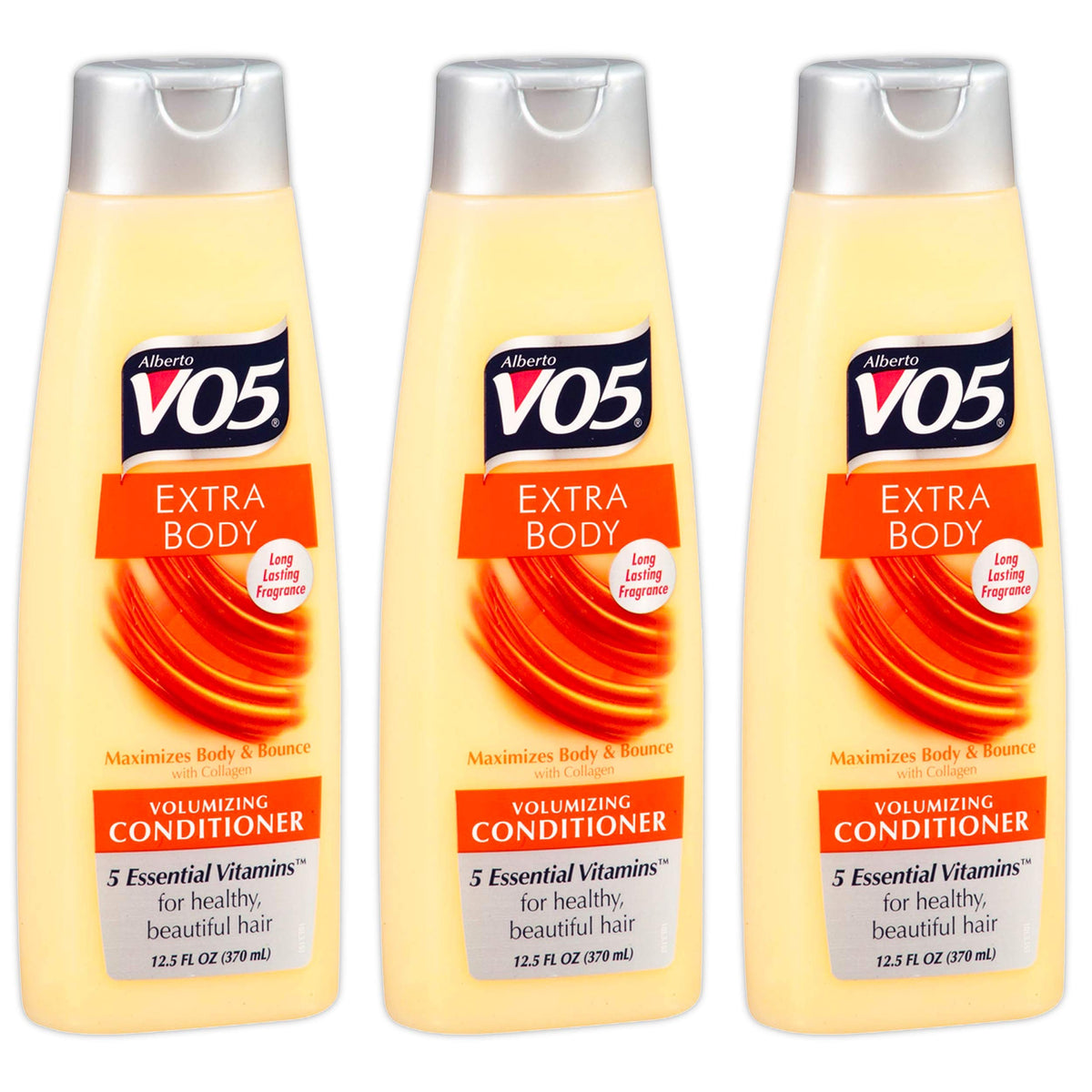Acondicionador Alberto VO5 Extra Body en botella, aporta volumen y manejo suave para cabello ligero.