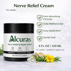 Aplicación de Alcuras Crema Nervio en manos y rodillas para cuidado diario.