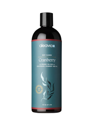 Aleavia Body Cleanse, botella de arándano; limpieza suave que cuida la microbiota de la piel