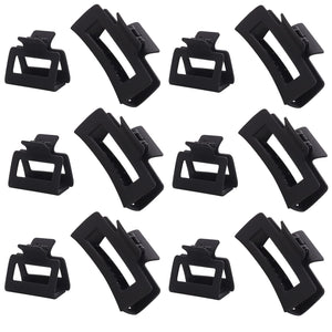 Alemaky clips rectangulares grandes negros sujetan cabello grueso con firmeza.
