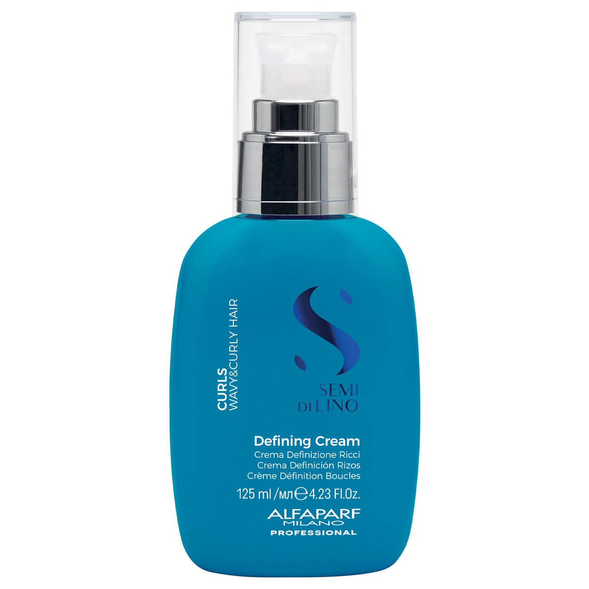 Alfaparf Milano Semi Di Lino Curl Defining Cream en bote para rizos definidos y suaves