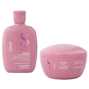 Alfaparf Milano Semi di Lino Moisture Shampoo, brillo suave para cabello seco.