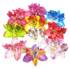 ALIMITOPIA clip flor artificial orquídea hawaiana color rosa