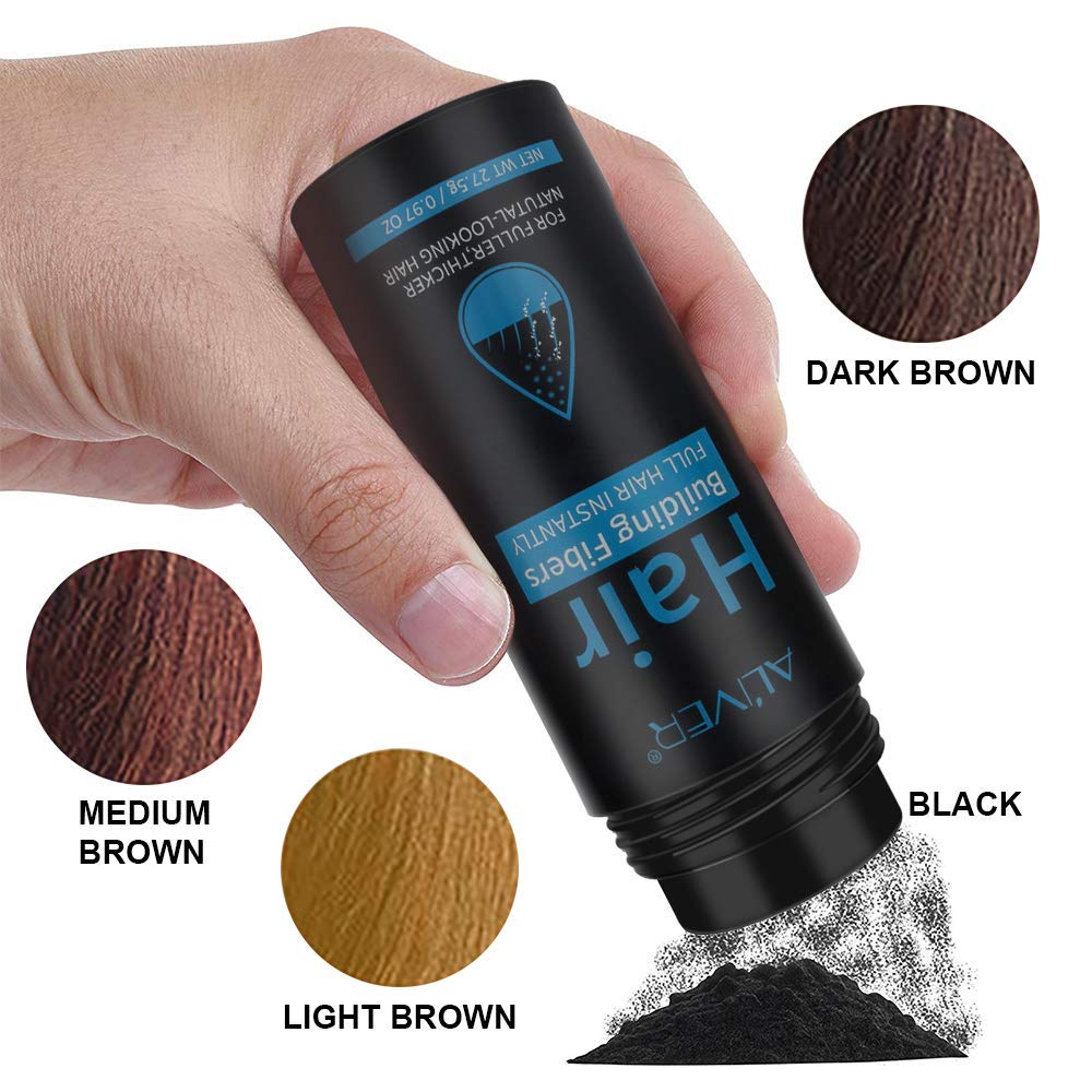 Efecto de densidad ALIVER Fibras para Pelo en cabello fino.