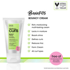 ALL ABOUT CURLS Bouncy Cream aporta brillo natural y textura manejable