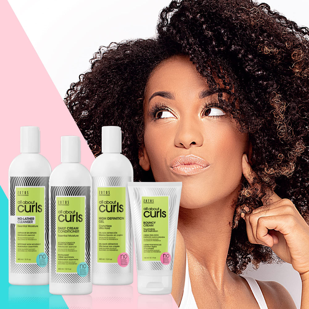 ALL ABOUT CURLS Bouncy Cream es apta para rizos 2A–4C