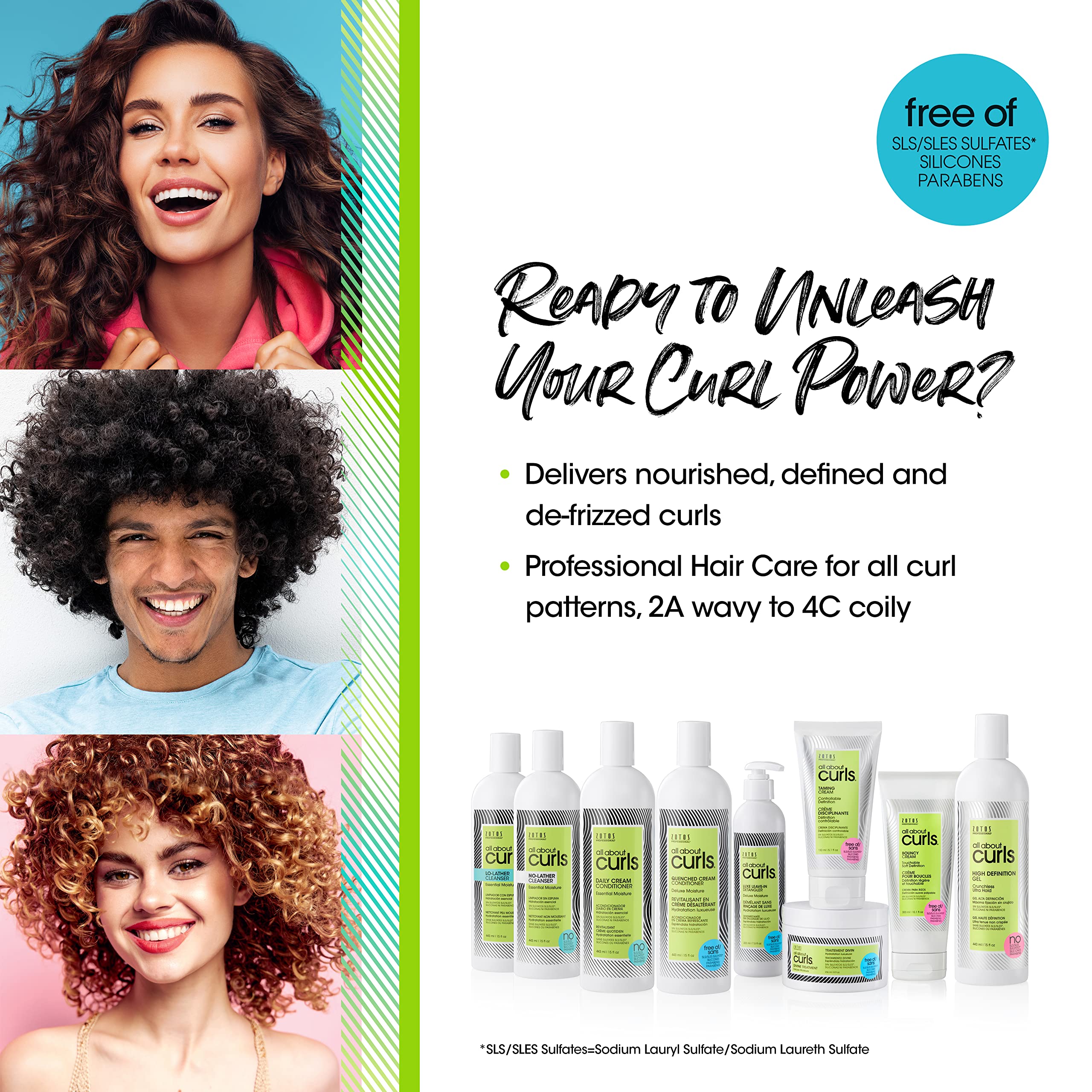 Producto vegano y libre de crueldad ALL ABOUT CURLS para rizos.
