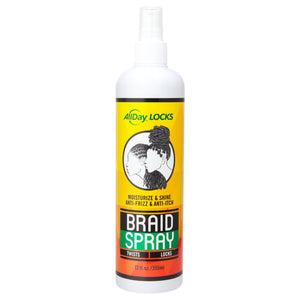 AllDay Locks Spray de trenzas, botella de 12 oz para hidratación.
