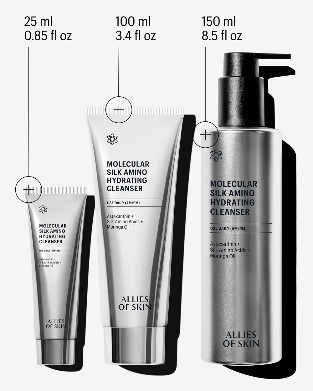 Allies of Skin probado dermatológicamente y libre de crueldad.