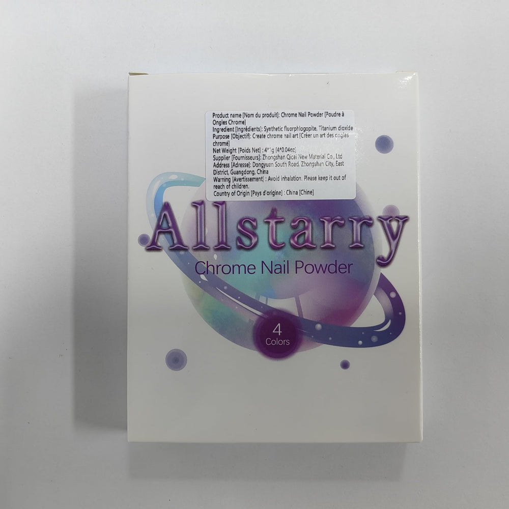 Allstarry polvo cromado uñas opal, efecto opal con destellos coloridos