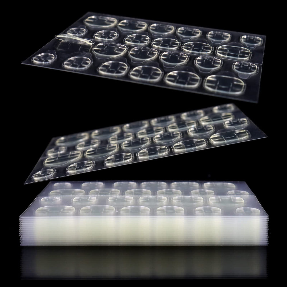 Allstarry tapas adhesivas de doble cara para uñas, fijación rápida y limpia.