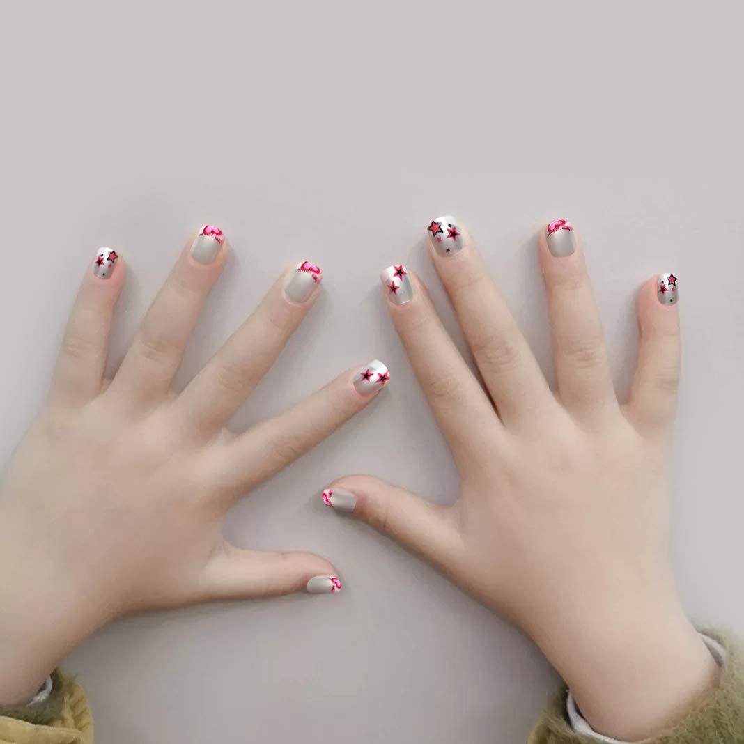 Allstarry Uñas Frances con 10 tallas diferentes para ajuste cómodo.