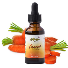 Allurials aceite de zanahoria: botella 1oz con gota para uso diario.