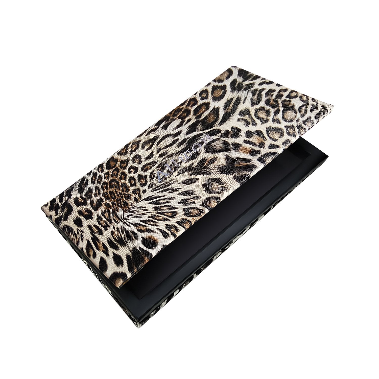 Allwon paleta magnética Leopard dimensiones externas, diseño compacto y portátil.
