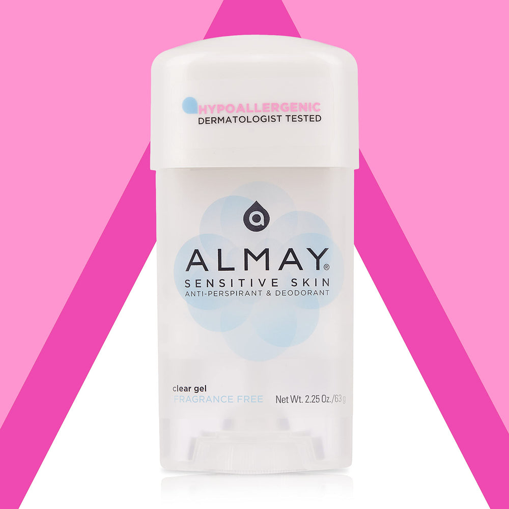Etiqueta de prueba dermatológica en el desodorante de Almay.