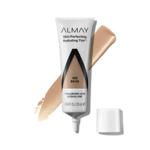 Almay fundación hidratante, botella lista para una aplicación suave y tono natural.