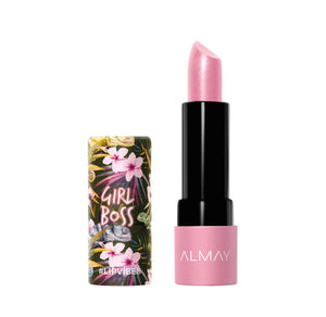 Almay Lip Vibes: labio mate rosa para color duradero y cómodo.