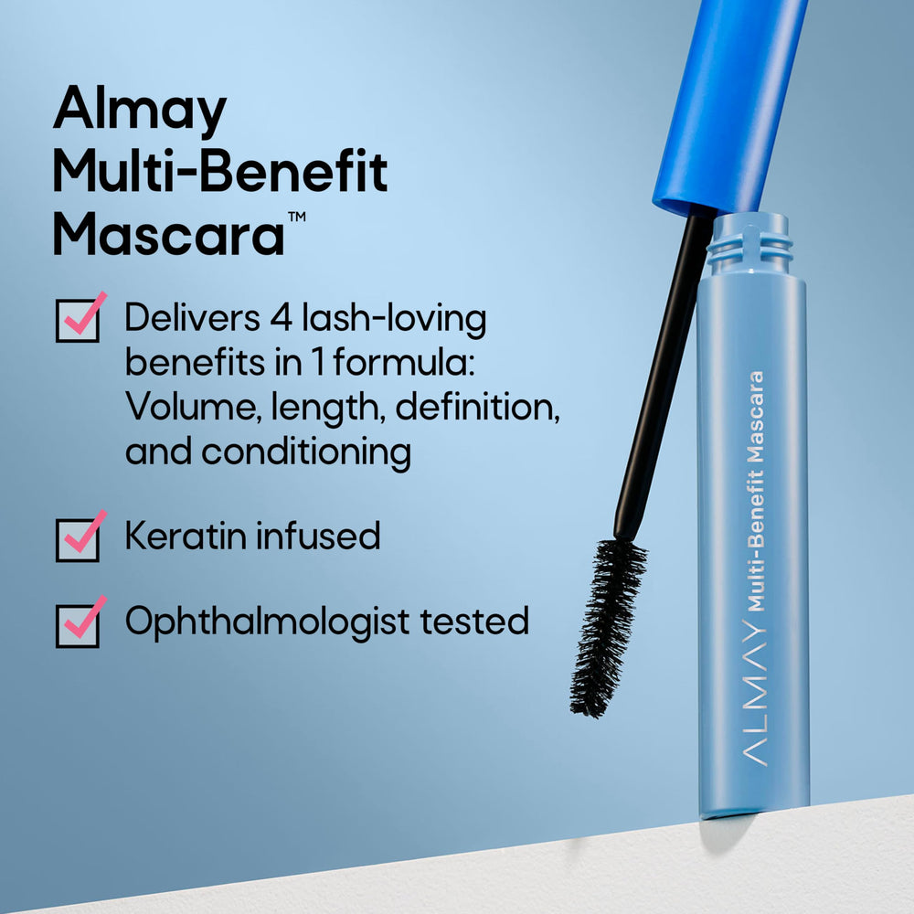 Almay Mascara con keratina para cuidado de pestañas.
