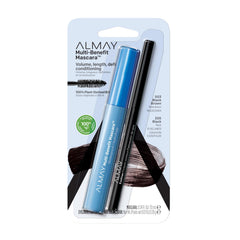 Almay Mascara Multi-Beneficios con volumen y longitud para pestañas definidas.