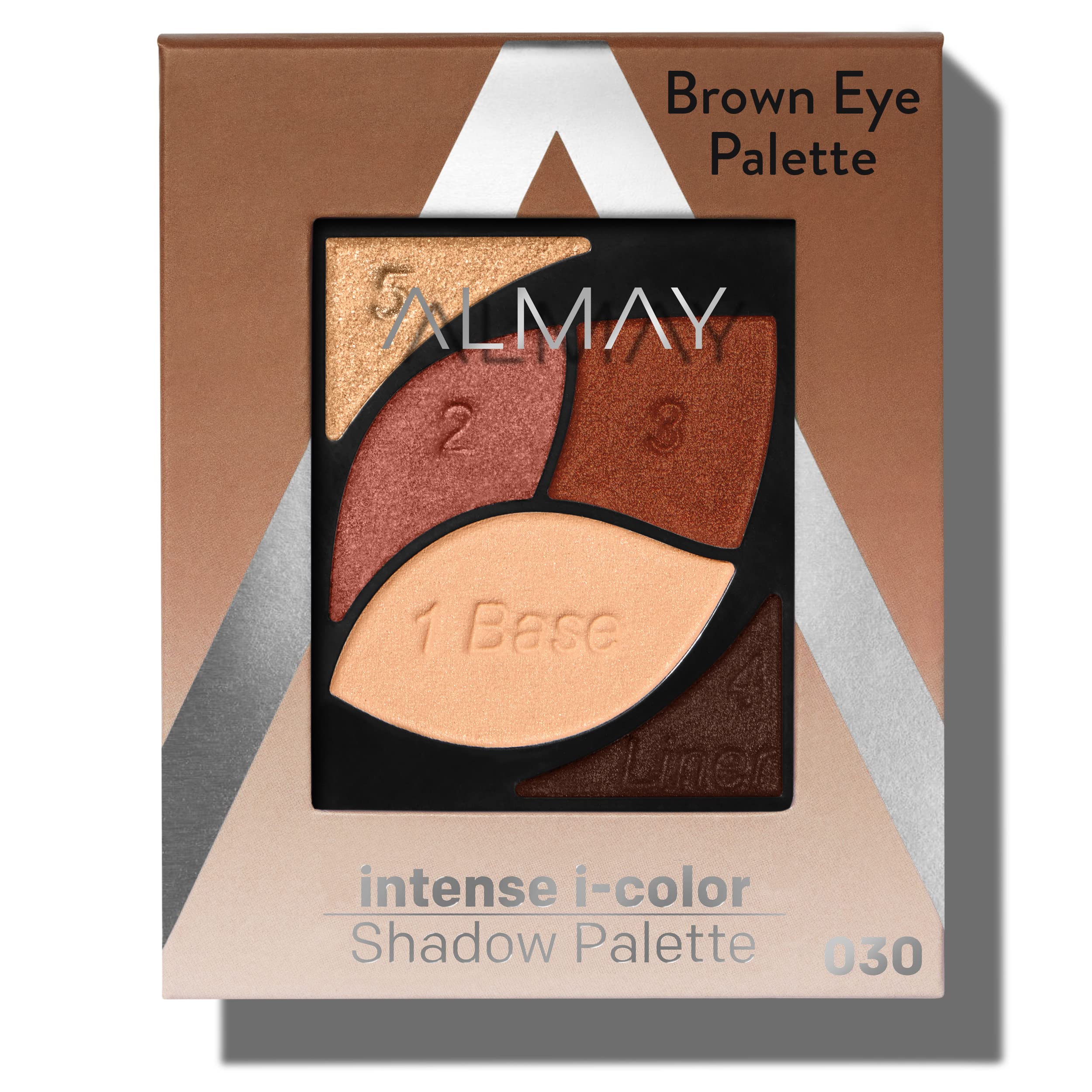 Almay paleta sombra marrón 01: tonos versátiles para looks diarios en ojos marrones.