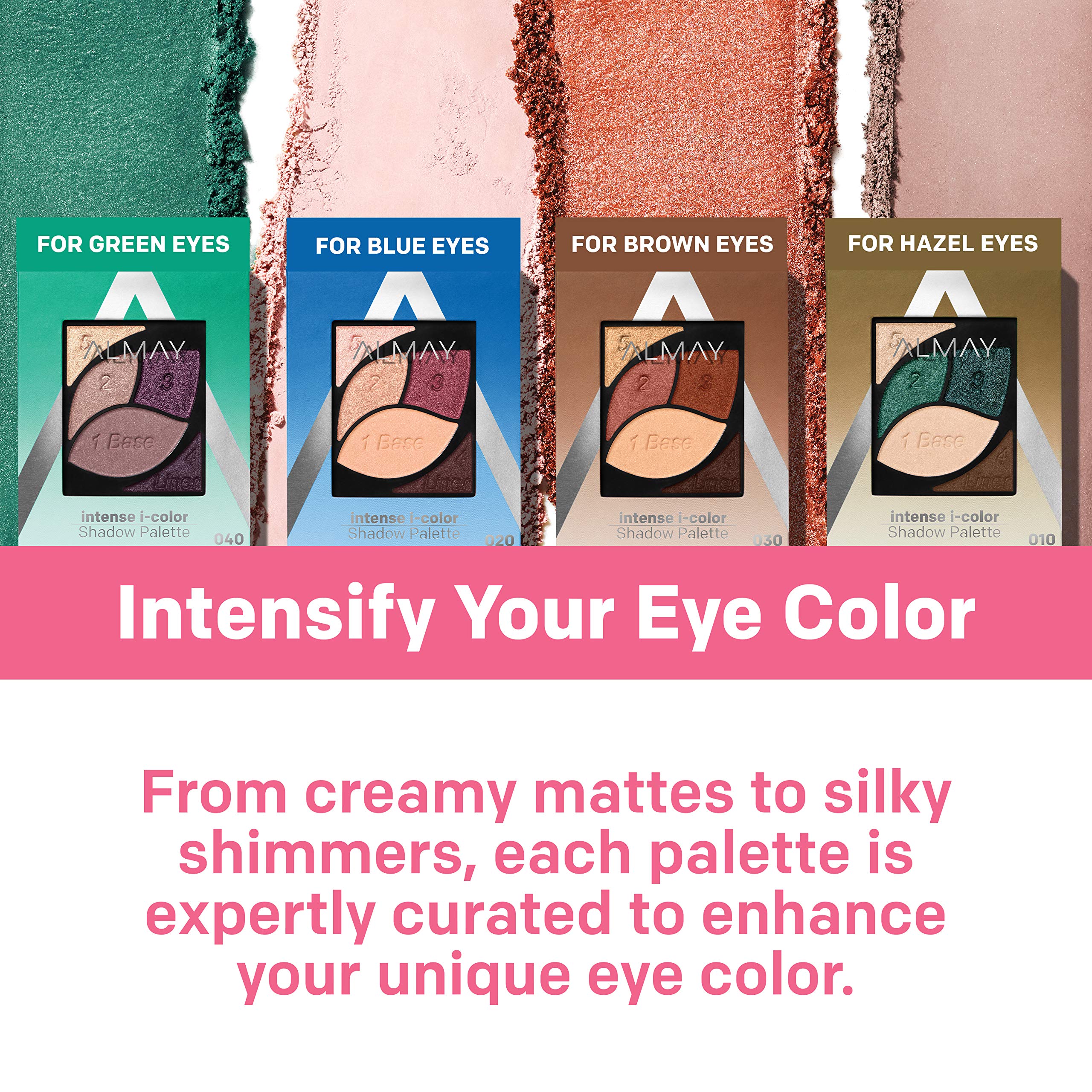 Almay Sombras Cremosas en tonos mate y brillo para ojos.