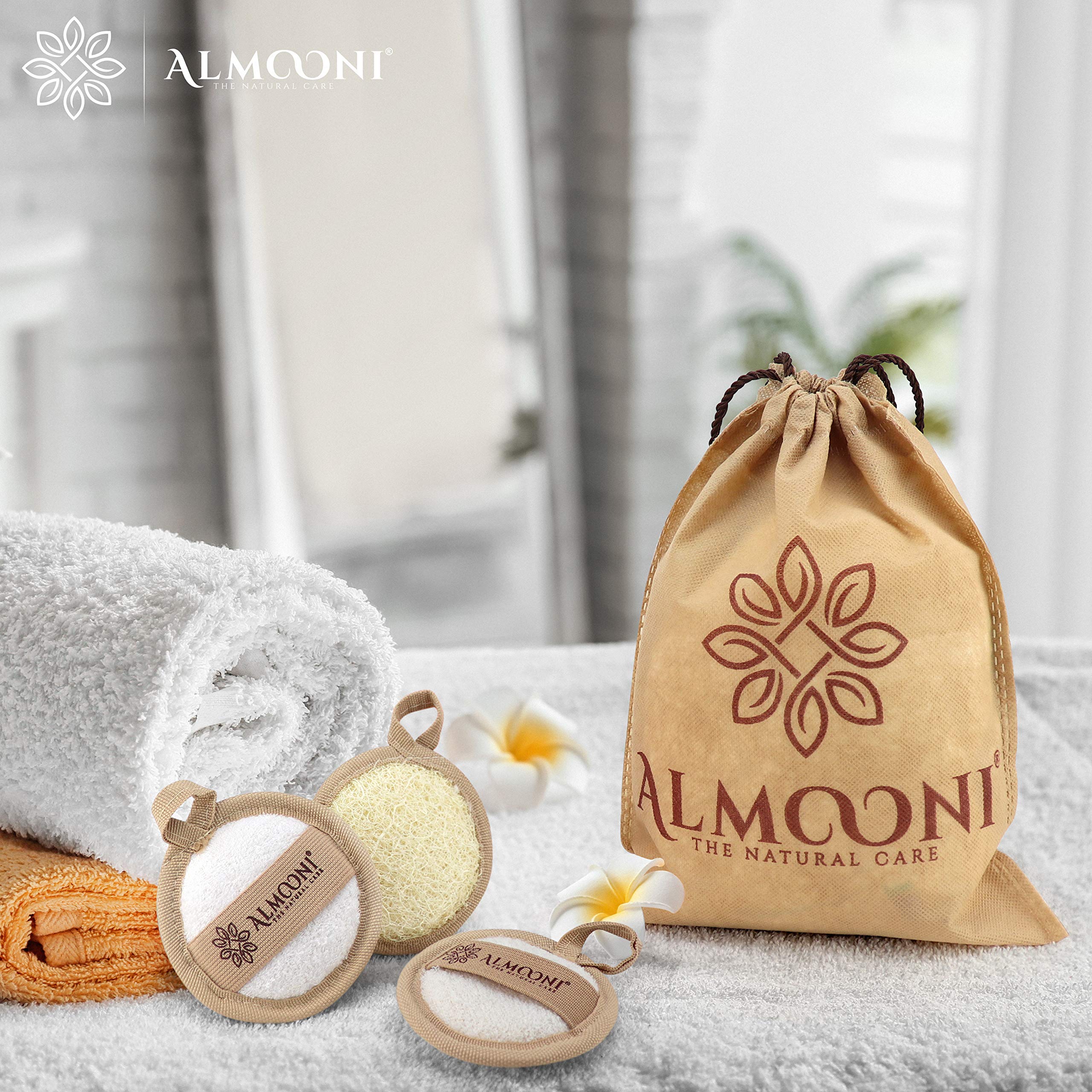 ALMOONI Luffa flexible para adaptar al contorno facial y corporal.