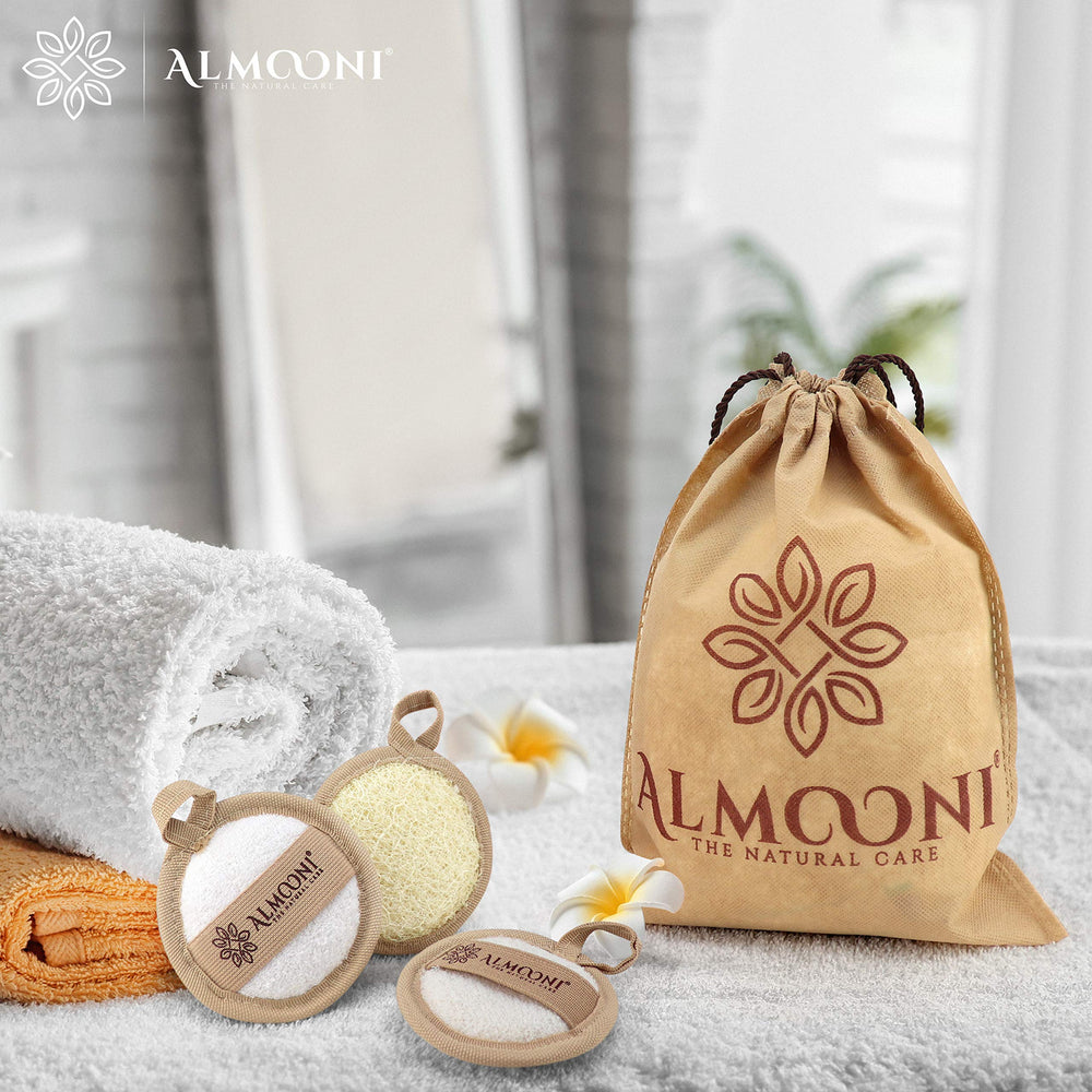 ALMOONI Luffa flexible para adaptar al contorno facial y corporal.