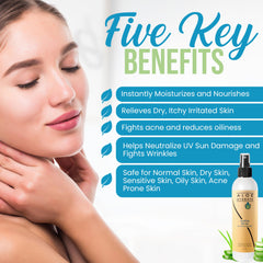 AloeHydrate Aloe vera orgánica, calma y reconforta la piel sensible.